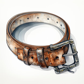 recommend clip art: watercolor Belt clipart, Generative Ai