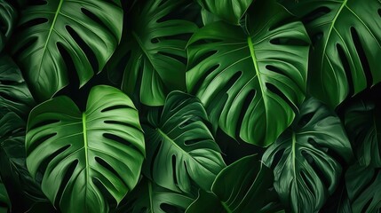 Fototapeta na wymiar Abstract green leaf texture, nature background