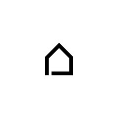  House home logo. Home icon vector isolated on white background. 