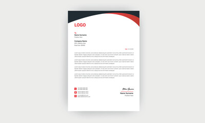 Simple and Creative letterhead template design