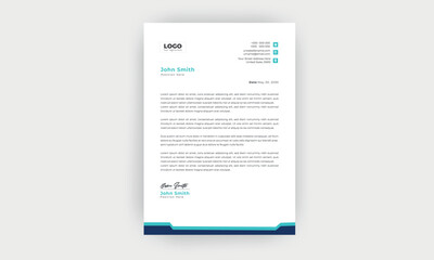Simple and Creative letterhead template design