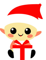 Cute Christmas Baby Animal in Kawaii style_01