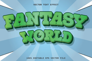fantasy word 3d text effect cartoon style editable text