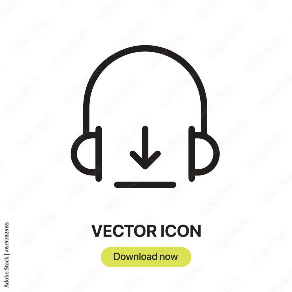Aufkleber Music File icon vector. Linear-style sign for mobile concept and web design. Music File symbol illustration. Pixel vector graphics - Vector.	