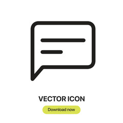 Message icon vector. Linear-style sign for mobile concept and web design. Message symbol illustration. Pixel vector graphics - Vector.	