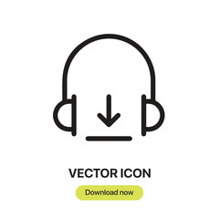 Music File icon vector. Linear-style sign for mobile concept and web design. Music File symbol illustration. Pixel vector graphics - Vector.	