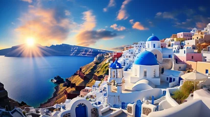 Zelfklevend Fotobehang Whimsy and wonder sing through the picturesque islands and islets of Greece. © Ahtesham