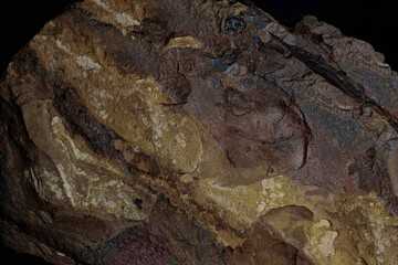 Rock texture macro closeup in brown