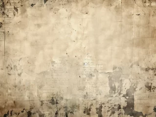 Keuken foto achterwand Verweerde muur Vintage newspaper paper. Old texture. Grunge background.