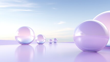  a group of eggs sitting next to each other on a table with a blue sky in the backround.