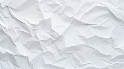 Obraz premium A crumpled white paper texture with multiple creases and folds creating an abstract pattern.