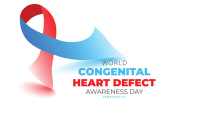 Congenital Heart Defect Awareness Day. background, banner, card, poster, template. Vector illustration. - obrazy, fototapety, plakaty