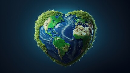 Globe in the Shape of a Heart