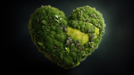 Green Earth in a Heart
