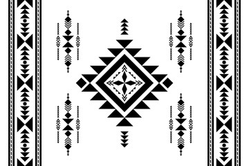 Seamless pattern, Navajo tribe. Native American ornaments, Southwestern national decorating style, Mexican blankets, rugs, sarongs, dresses, curtains, pillows and shawls. White background.