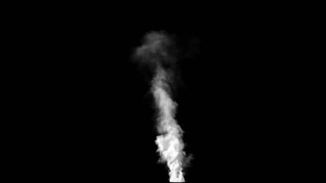 Smoke rising loop isolated by alpha channel