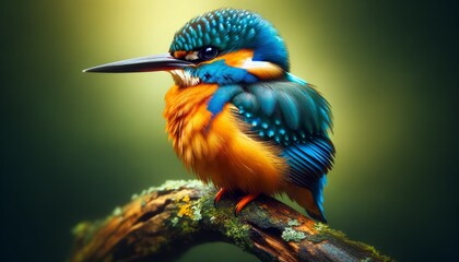 Photograph of Kingfisher (Alcedo atthis) on branch for Adobe Stock, showcasing vibrant plumage.
