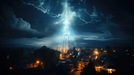 Foto op Aluminium Tesla Wardenclyffe Wireless Transmission Tower © Ai Inspire