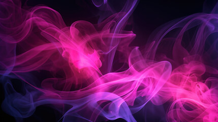 Fototapeta premium Abstract heavy pink haze in darkness. Generative AI