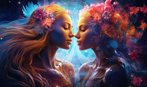 AI gemini, gemelle dai vividi colori 