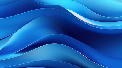 Fototapeta premium Abstract blue wave with flowing motion background in line style. Generative AI