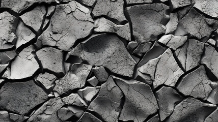Black white stone texture, grunge rock surface. Generative AI