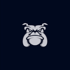 Bulldog logo pets. Business logo vector illustration - obrazy, fototapety, plakaty