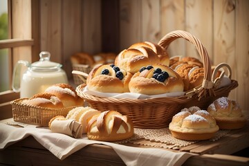 Free photo top view of homemade meat pies bellyache on a wooden platter on dark