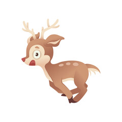 Cartoon deer running away_5.