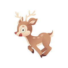 Cartoon deer running away_6.