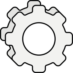 Color outline icons design style