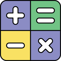 Obraz premium Color outline icons design style