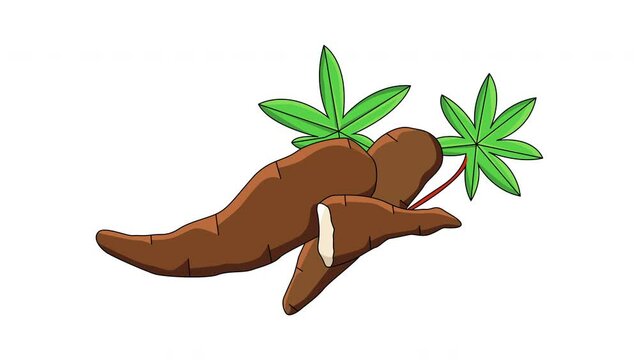animated video forming a cassava icon