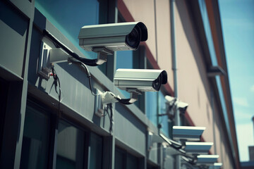 Generative AI illustration of CCTV security camera
