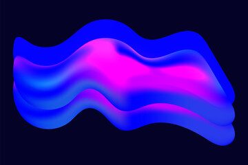 3d Abstract flow blue background curves line element curves wave 3d curves line elements