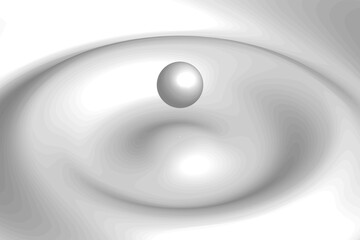Vector realistic 3d crear water spiral dynamic on a white background