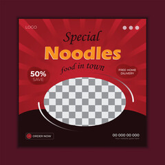 Free delicious food menu social media post design template