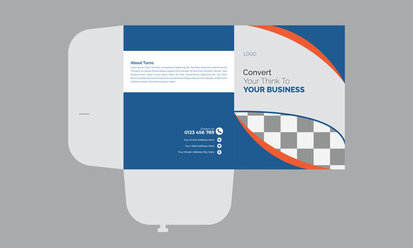 Vector business folder design colorful and modern.