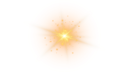 Gold shiny star with sparkles png for graphic design