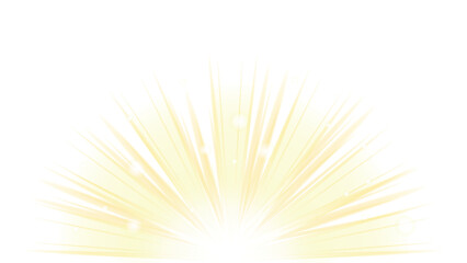 Gold shiny sun PNG for graphic design 