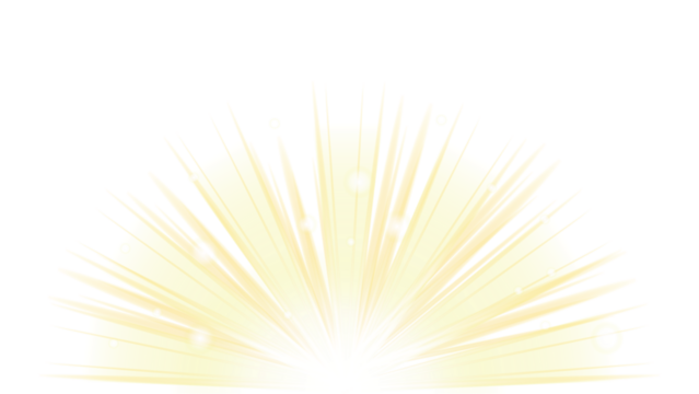 Gold shiny sun PNG for graphic design 