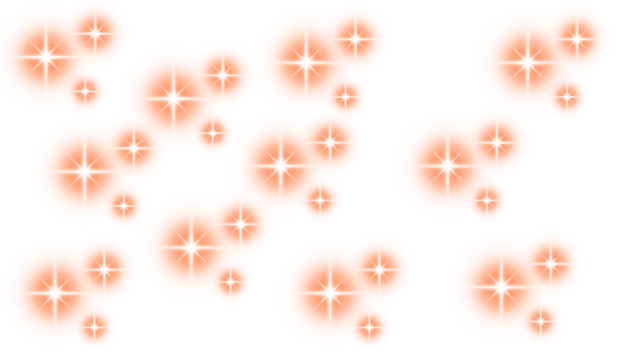 Shiny orange stars PNG for graphic design projects
