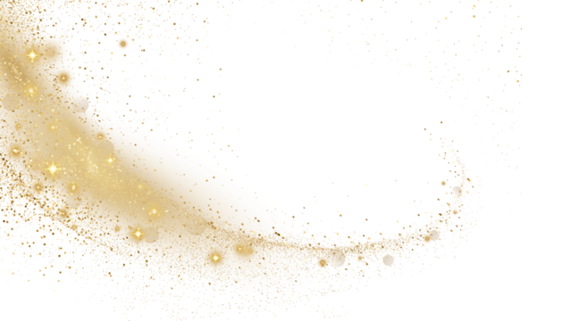 Gold shiny sparkles PNG for graphic design