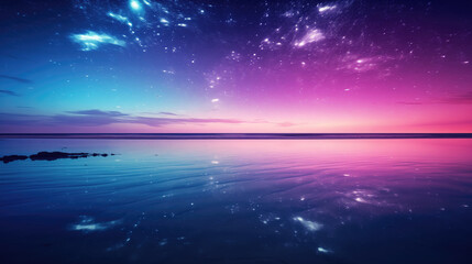 Fototapeta na wymiar Fantastic starry sky over the sea.
