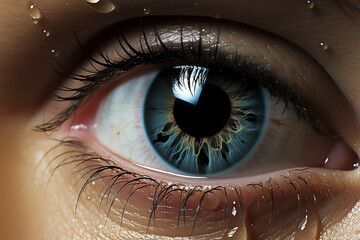 Blaues schönes Auge (Durch AI generiert)