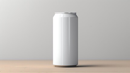 a white can on a table
