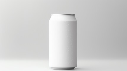 a white can with a silver rim