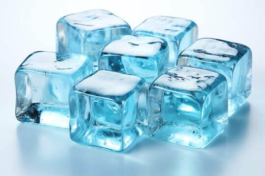 a group of ice cubes