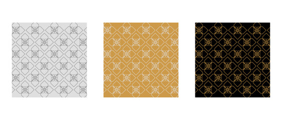 Luxury seamless pattern and ornament set