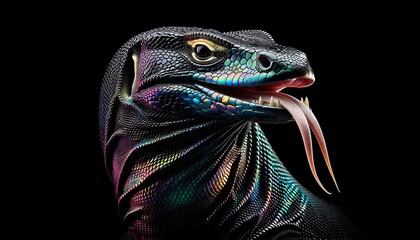 close up of a Komodo dragon